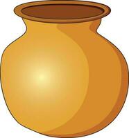 Isolated icon of a clay pot. vector