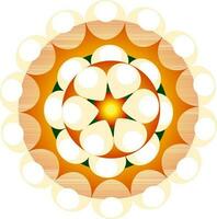 Rangoli abstract design pattern. vector