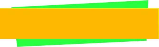 Yellow and green paper tag design. vector