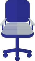 Illustration of rolling chair icon for sitting with half shadow. vector