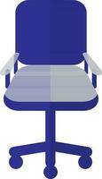 Illustration of rolling chair icon for sitting with half shadow. vector