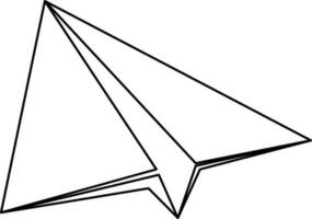 carrera estilo de avión icono hecho por papel para Progreso concepto. vector