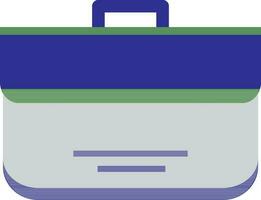 Briefcase icon with handle in illustration. vector