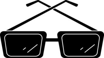 Illustration of spectacles icon for eye in glyph. vector