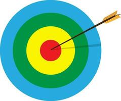 Colorful target with arrow. vector