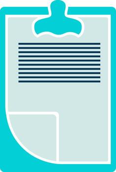 Blue document sheet icon. vector