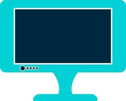 Isolated blue television icon. vector