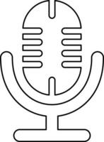 Isolated microphone in flat style. vector