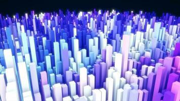 resumen púrpura paisaje de futurista rectángulos Moviente olas antecedentes video