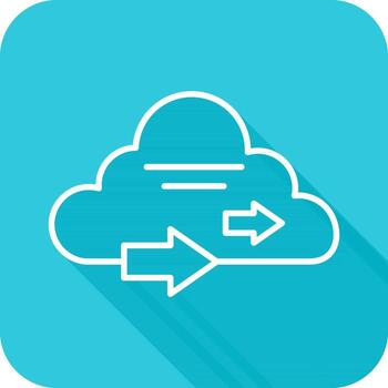 icono de vector de computación en la nube