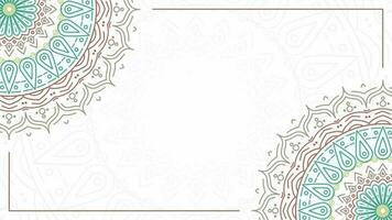 Simple Islamic ornamental mandala looping animation video background design