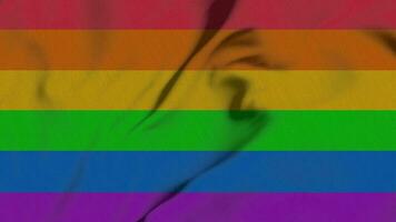 rainbow flag background. Happy pride month. Rainbow LGBT pride flag waving in wind. Seamlessly looping. flag background pride month. video
