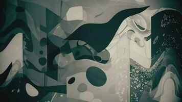 abstract kubisme stijl meetkundig vormen achtergrond. 4k, looping artistiek beweging achtergrond animatie video