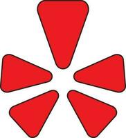 Red yelp on white background. vector