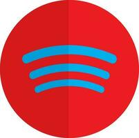 Red and blue spotify logo. vector