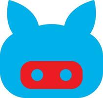 Flat style red and blue github. vector