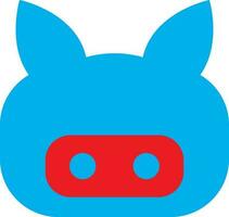 Flat style red and blue github. vector