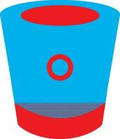 Isolated red and blue bitbucket. vector