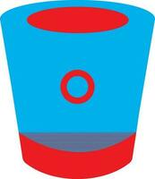 Isolated red and blue bitbucket. vector