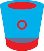 aislado rojo y azul bitbucket vector