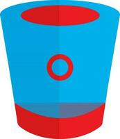 Isolated red and blue bitbucket. vector