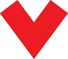 Isolated V logo on background. vector