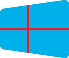 Blue microsoft window in flat style. vector