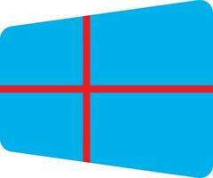 Blue microsoft window in flat style. vector