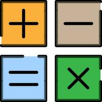 Calculator sign or symbols in flat style. vector