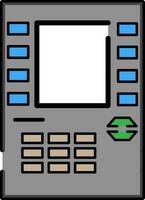 Flat illustration of ATM. vector