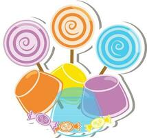 Illustration of colorful candies. vector