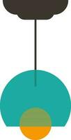 Flat illustration of hanging ceiling Lamp. vector