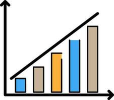 Growth Graph sign or symbol. vector