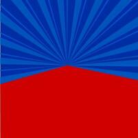 Abstract rays background in blue and red colors. vector