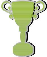 Flat style icon of a trophy cup. vector