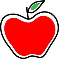 Flat illustration of an apple. vector