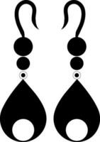 Beautiful Earrings symbol in flat style. vector