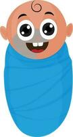 Cartoon character of a cute baby. vector