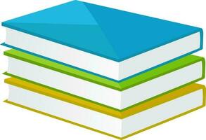 Stack of colorful books. vector