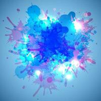 Glowing abstract background with watercolor splash. vector