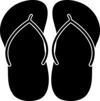 Beach Slippers sign or symbol. vector