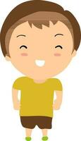 Cartoon character of a standing smiley boy. vector