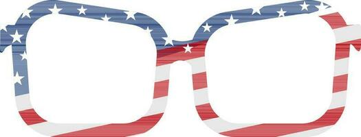 American Flag colors eye glasses. vector