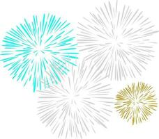 Illustration of firework explosion. vector