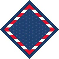 Blank frame in American Flag colors. vector