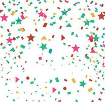 Festive background with colorful confetti. vector