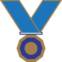 Medal icon in flat style. vector