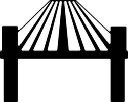 Modern design of bridge in black color. vector