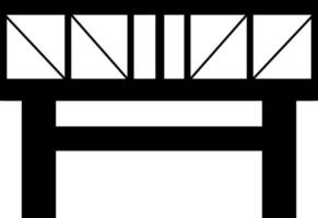 Iron bridge icon isolated in flat style. vector