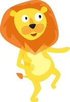 Doodle character of lion. vector